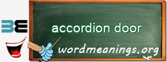 WordMeaning blackboard for accordion door